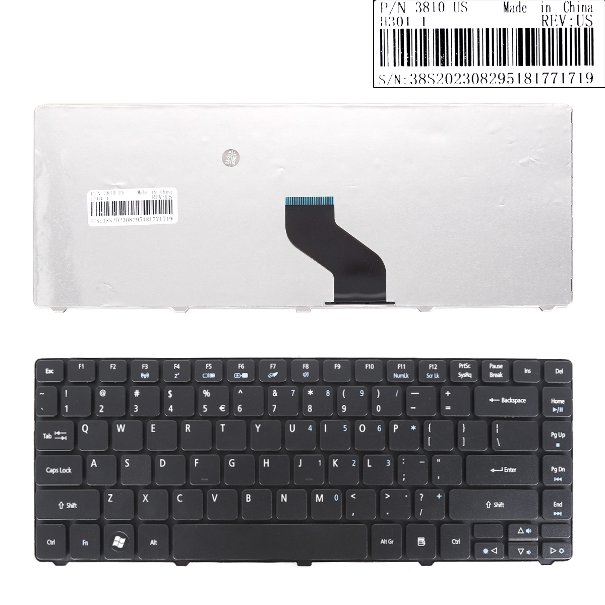 Picture of New Replacement Laptop Keyboard For ACER Aspire 3820 3820G 3820T 4820 4820G 3750 4741 4750 BLACK(OEM，Win7) US Layout